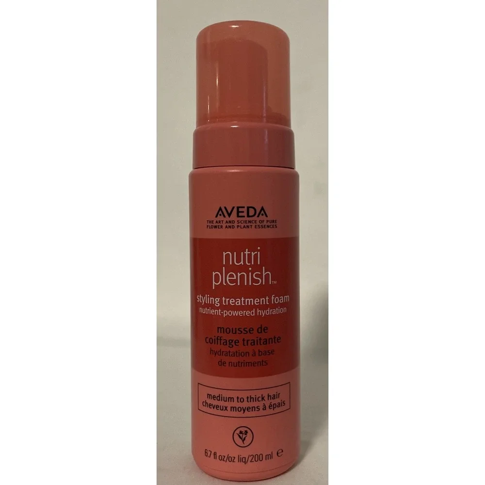 Aveda Nutriplenish Styling Treatment Foam Hydration Heat Protect 6.7 oz 200 ml